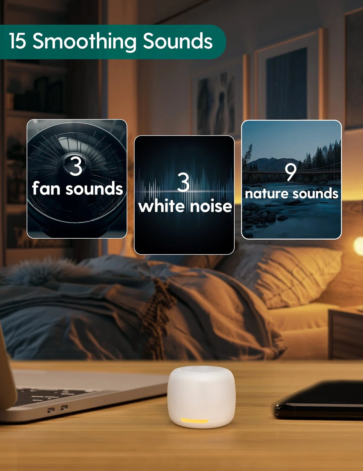 White Noise Machine For Sleep & Relaxation-Babelio Pocket Mini Glow