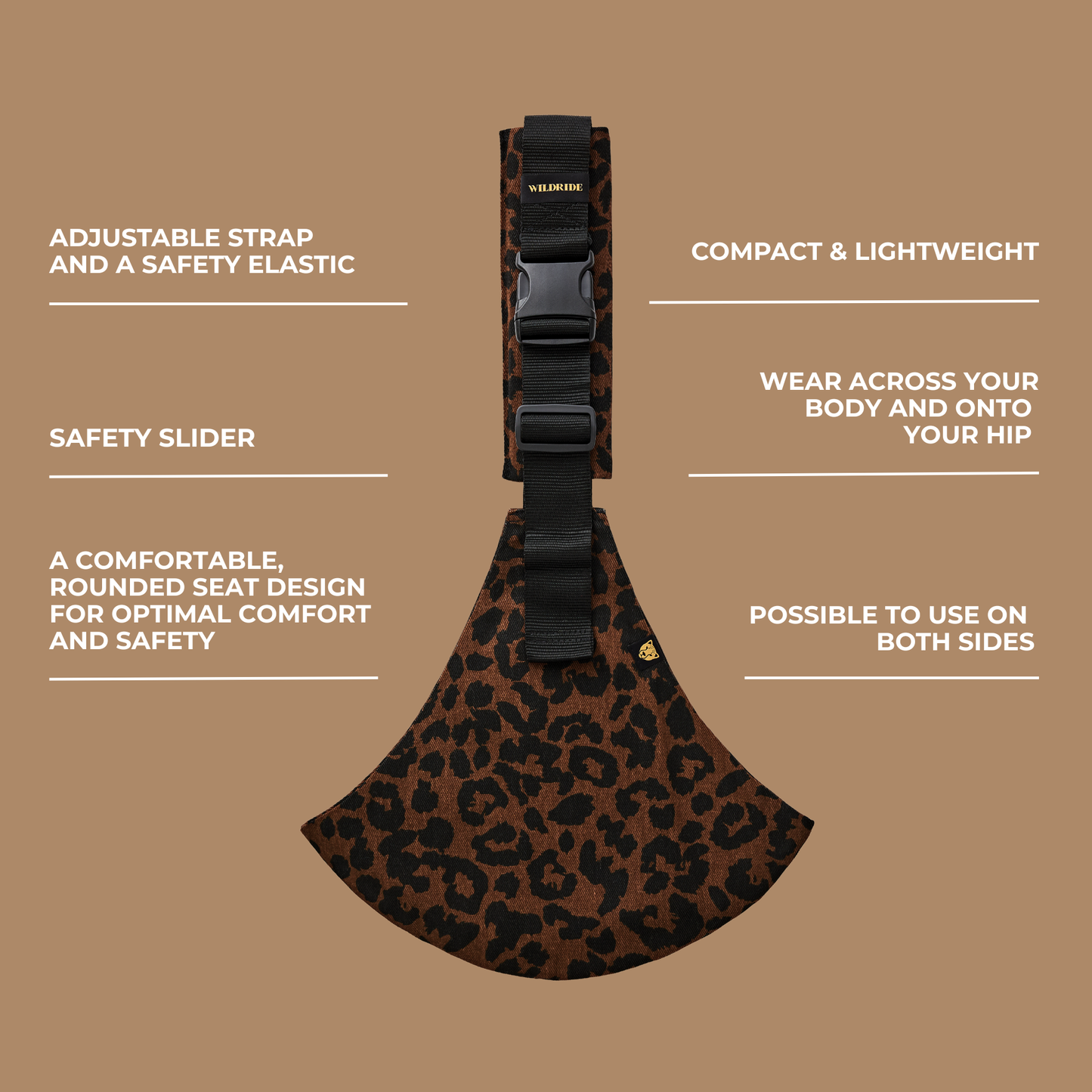 Toddler Carrier Leopard Print Brown