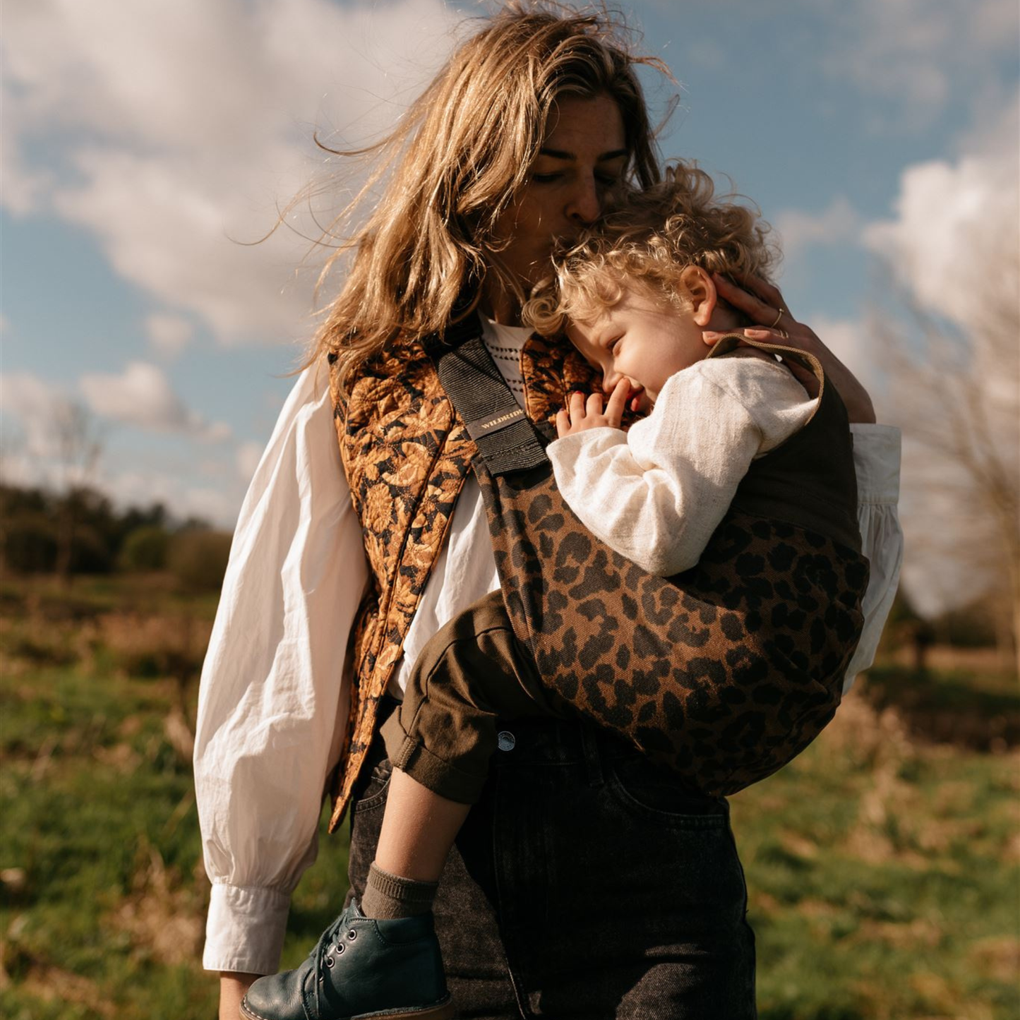 Toddler Carrier Leopard Print Brown