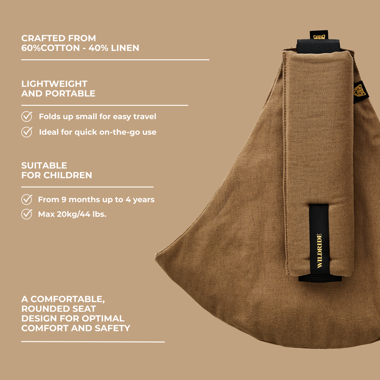 Toddler Carrier Camel Linen