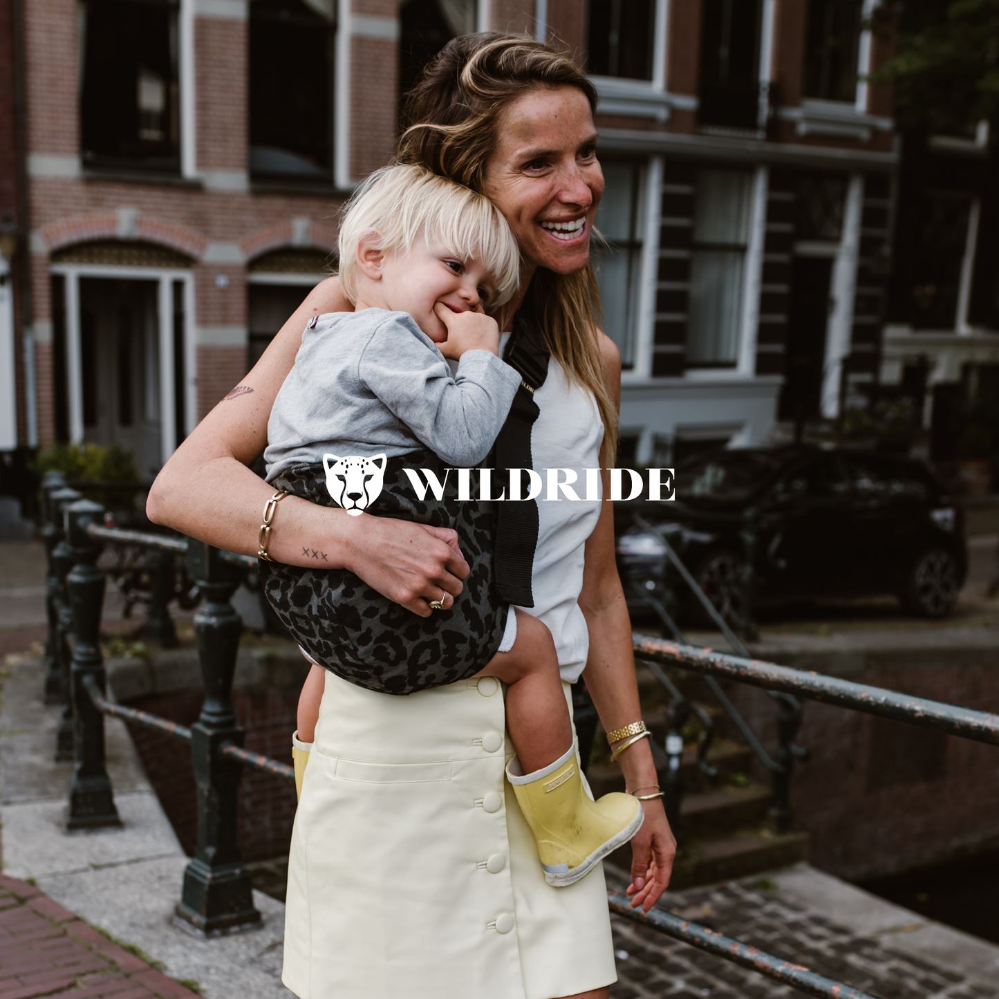 Toddler Carrier Leopard Print Grey