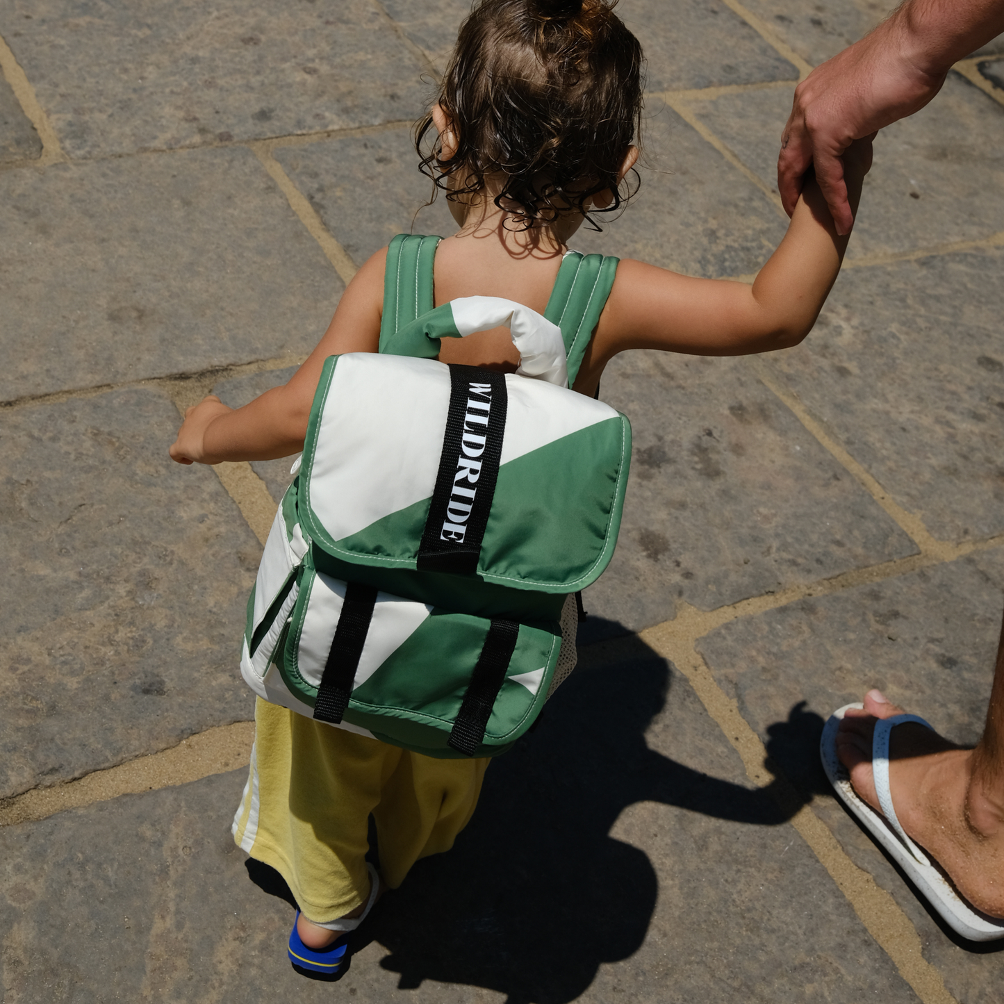 Recycled Kids Backpack Green Graphic