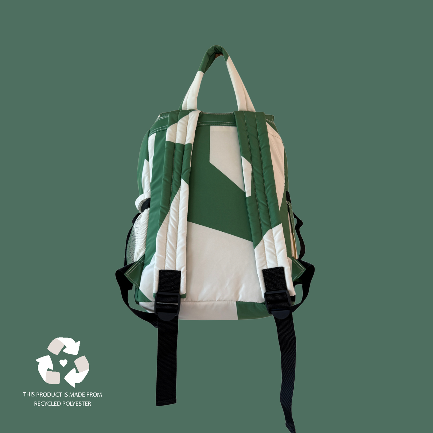 Recycled Adult Backpack Green Graphic
