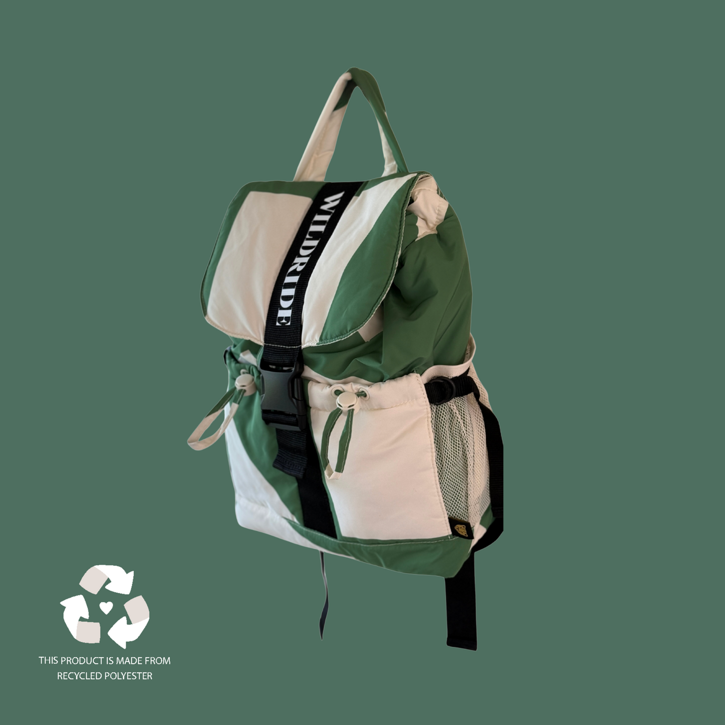 Recycled Adult Backpack Green Graphic