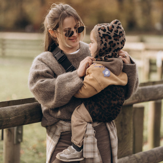 Toddler Carrier Leopard Print Brown